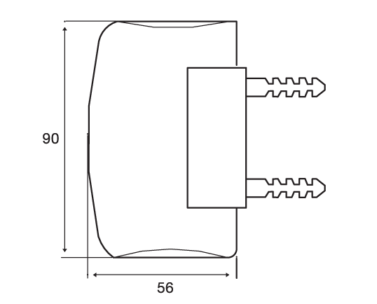 Hinge to Join Fixed Glass Door with Wall at 90° CSH-805 - Rinox Engineering